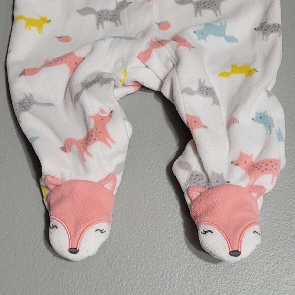 Child of mine by Carter's Girls Fleece Fox Sleeper Size: 0-3 Month - Picture 3 of 4
